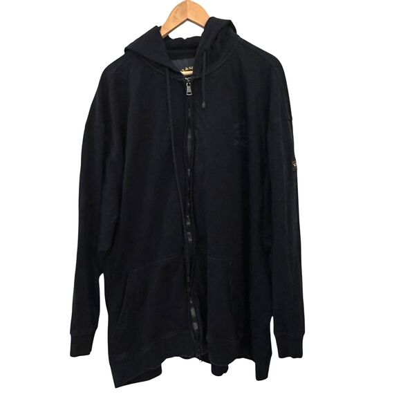 Paul & Shark Yachting Italy Navy Blue Hooded Fleece Lined Sweatshirt Size 4XL - Picture 1 of 6